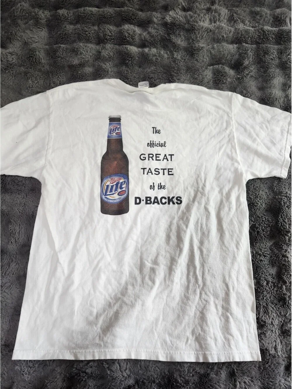 VTG Y2K Arizona Diamondbacks Miller Lite Great Taste T-Shirt Size XL Rare